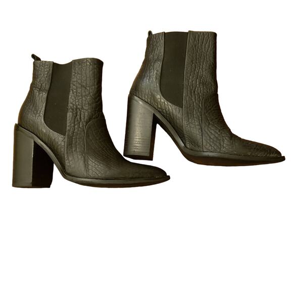 Revolve Sol Sana Elephant Leather black booties size US 10 EURO 40 - Picture 3 of 7